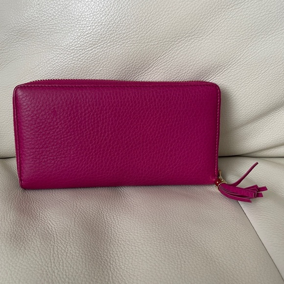 ✨SOLD ✨Gucci Long Leather Wallet Dark Pink - Picture 3 of 6